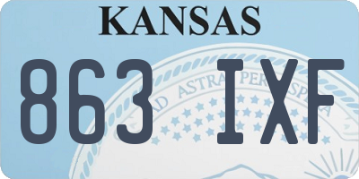 KS license plate 863IXF