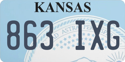 KS license plate 863IXG