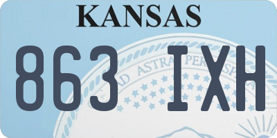 KS license plate 863IXH