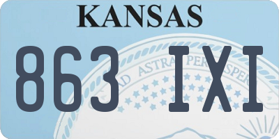 KS license plate 863IXI