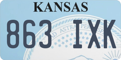 KS license plate 863IXK