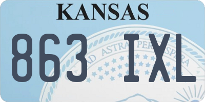 KS license plate 863IXL