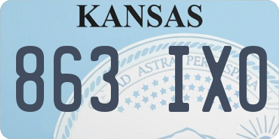KS license plate 863IXO