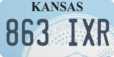 KS license plate 863IXR