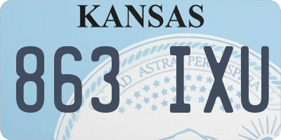 KS license plate 863IXU