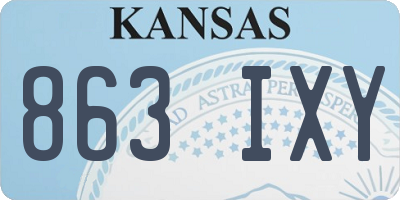KS license plate 863IXY