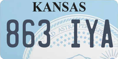 KS license plate 863IYA