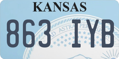 KS license plate 863IYB