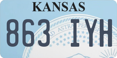 KS license plate 863IYH