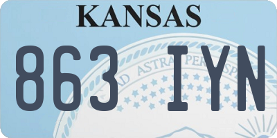 KS license plate 863IYN