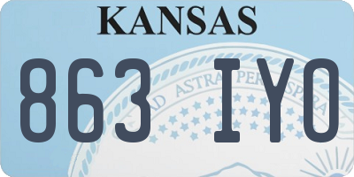 KS license plate 863IYO