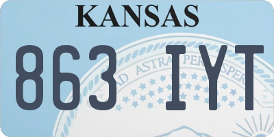 KS license plate 863IYT