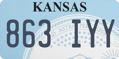 KS license plate 863IYY