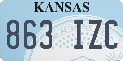 KS license plate 863IZC