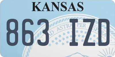 KS license plate 863IZD