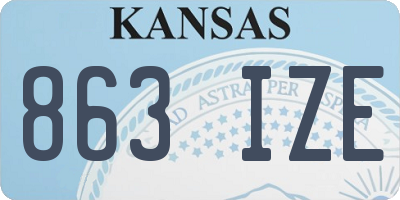 KS license plate 863IZE