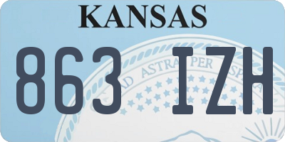 KS license plate 863IZH