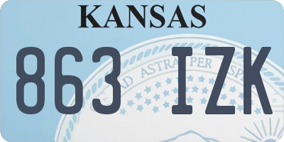 KS license plate 863IZK