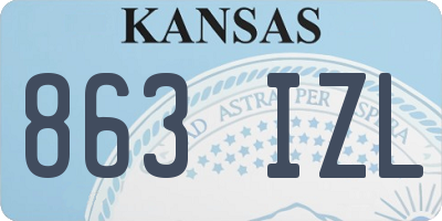 KS license plate 863IZL
