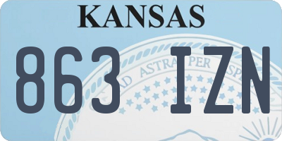 KS license plate 863IZN