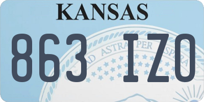 KS license plate 863IZO
