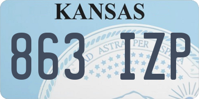 KS license plate 863IZP