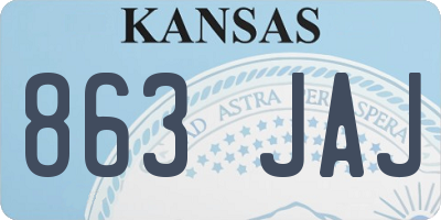 KS license plate 863JAJ