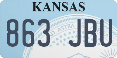 KS license plate 863JBU