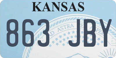 KS license plate 863JBY