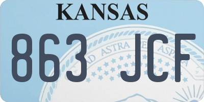 KS license plate 863JCF
