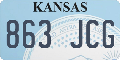 KS license plate 863JCG
