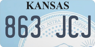 KS license plate 863JCJ