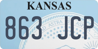 KS license plate 863JCP