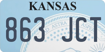 KS license plate 863JCT