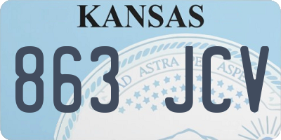 KS license plate 863JCV