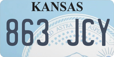 KS license plate 863JCY