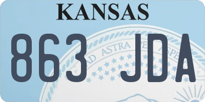KS license plate 863JDA