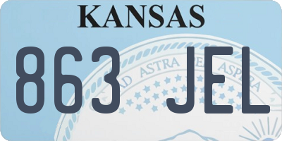 KS license plate 863JEL