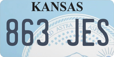 KS license plate 863JES