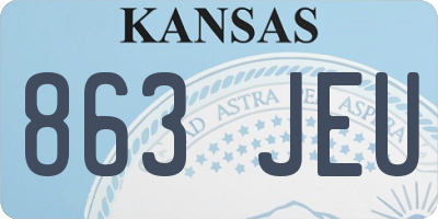 KS license plate 863JEU