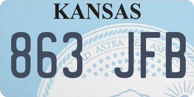 KS license plate 863JFB