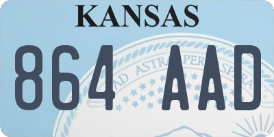 KS license plate 864AAD