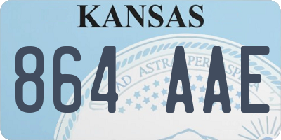 KS license plate 864AAE