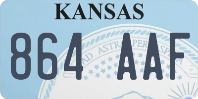 KS license plate 864AAF