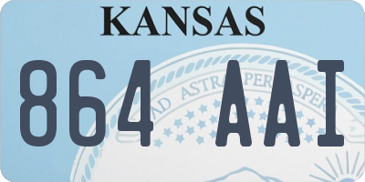 KS license plate 864AAI