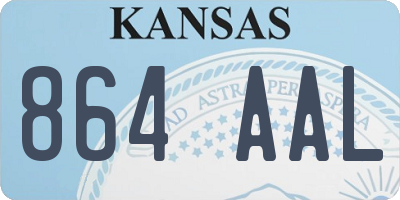 KS license plate 864AAL