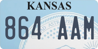 KS license plate 864AAM
