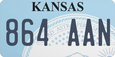 KS license plate 864AAN