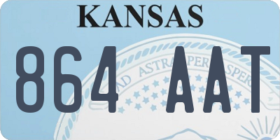 KS license plate 864AAT