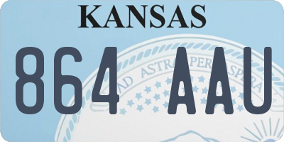 KS license plate 864AAU